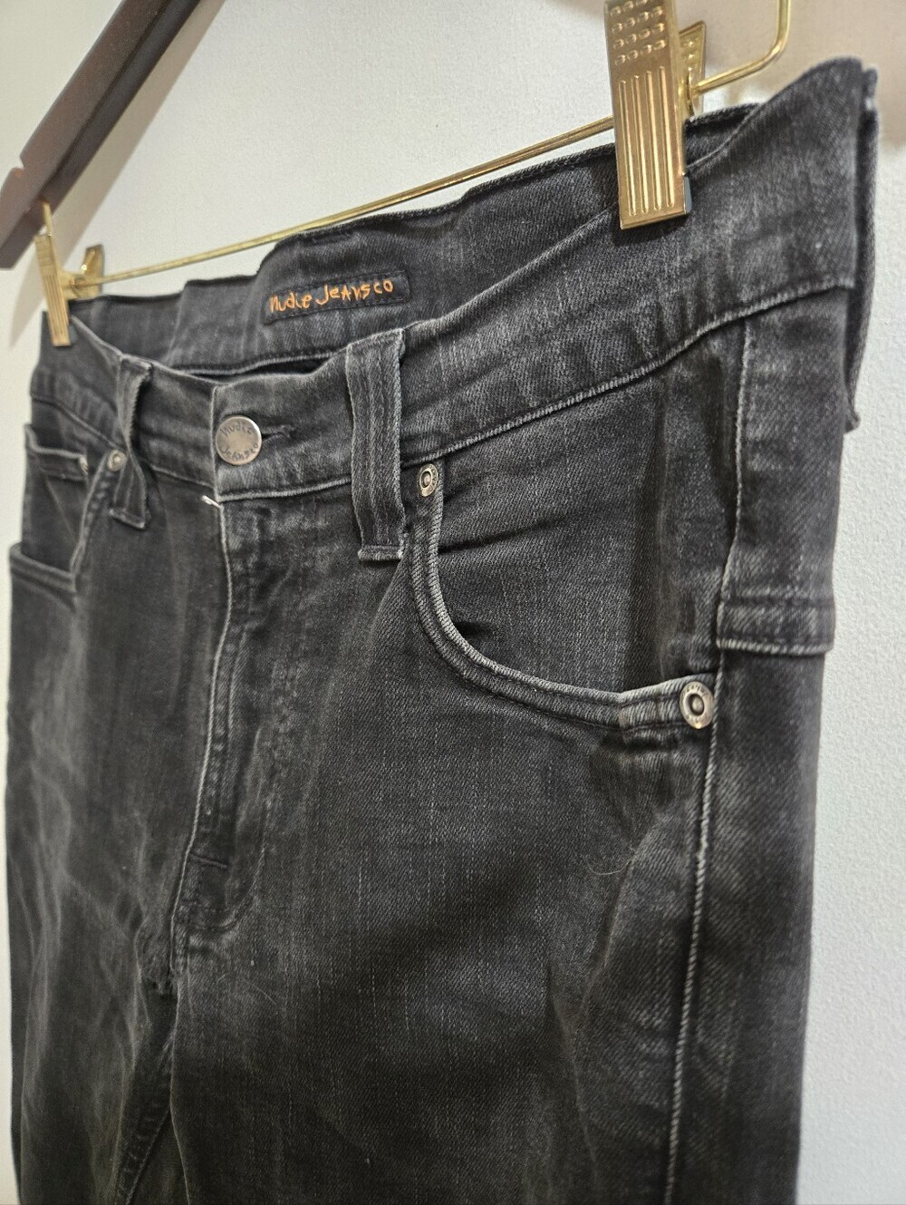nudie jeans |thin finn | org black ring | vintage Early 2000s | DAMAGED - Picture 2 of 13
